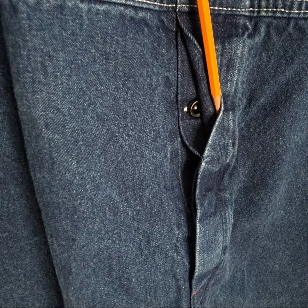 Vintage Round House Blue Denim Overalls Size 40 Unisex Normcore Farm‎ Workwear